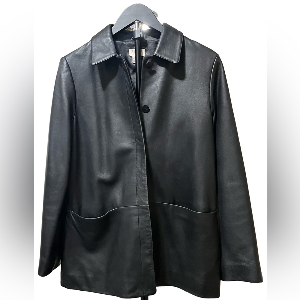 Brooks Brothers Black Leather Jacket